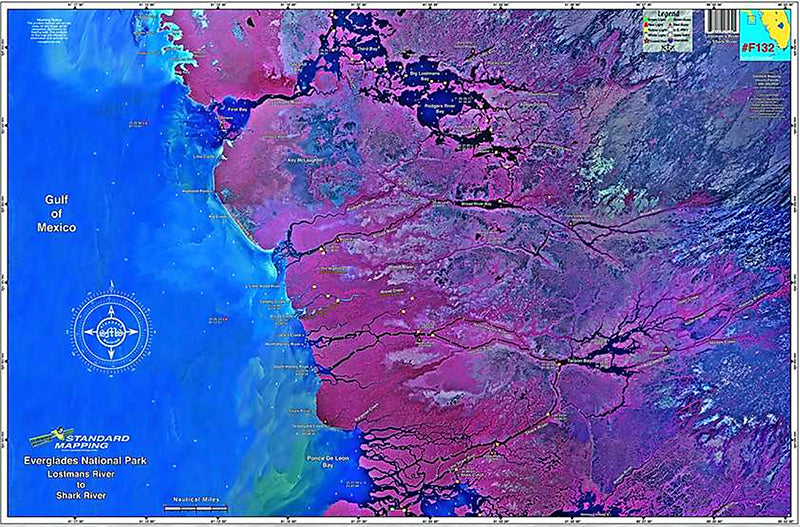 Standard Map Laminated Fishing Map Lostmans River