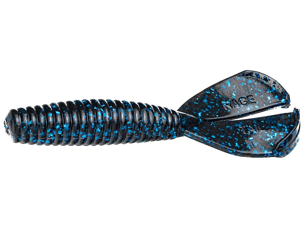 Strike King Rage Tl Baby Menace Grub 3In 9Bg Black/Blue Flk