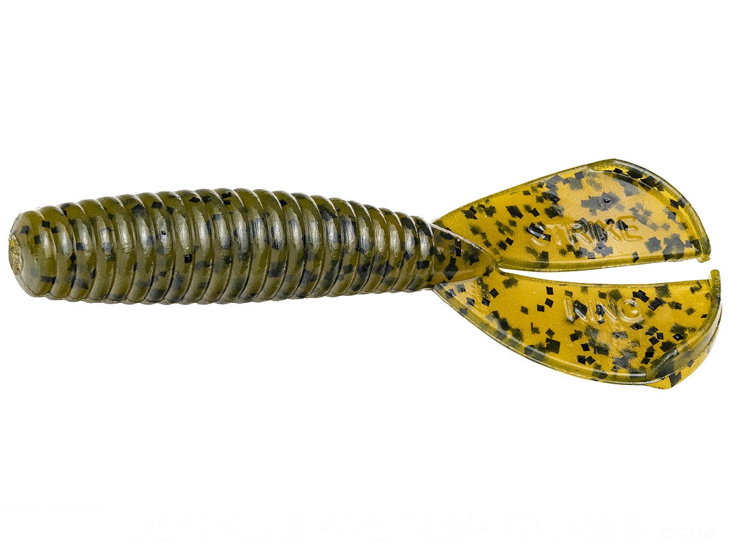 Strike King Rage Tl Baby Menace Grub 3In 9Bg Green Pumpkin