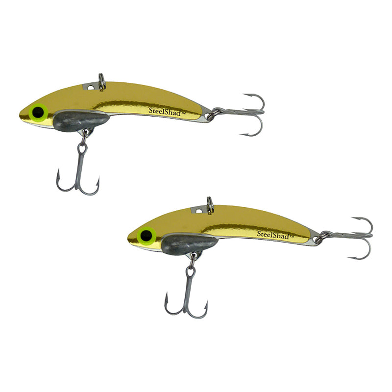 STEELSHAD Mini Blade Bait 1.75In 1/4Oz 2Pk Gold