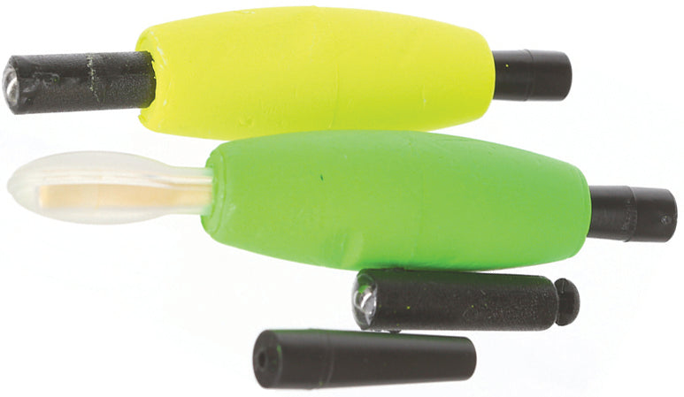 The Crappie Psychic Slab Rattler Glow Corks 1/5In 2Pk Chart/Green