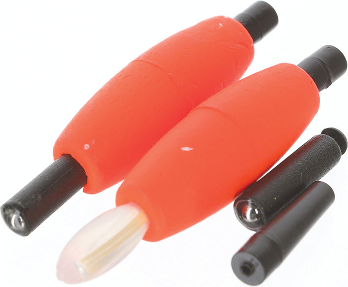 The Crappie Psychic Slab Rattler Glow Corks 1/5In 2Pk Orange