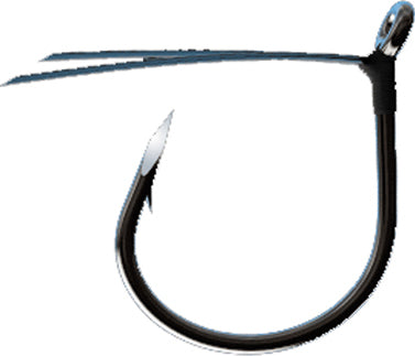 Trokar Weedless Wacky Worm Hook Platinum Black Sz2 6Pk