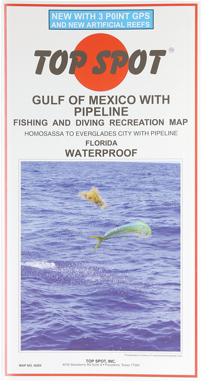 Top Spot Fishing Map West Coast Fla Offshore