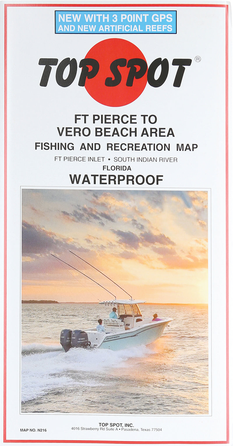 Top Spot Fishing Map Ft Pierce/Vero Beach