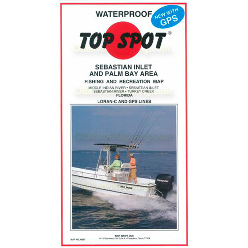 Top Spot Fishing Map Sebastian Inlet/Palm Bay