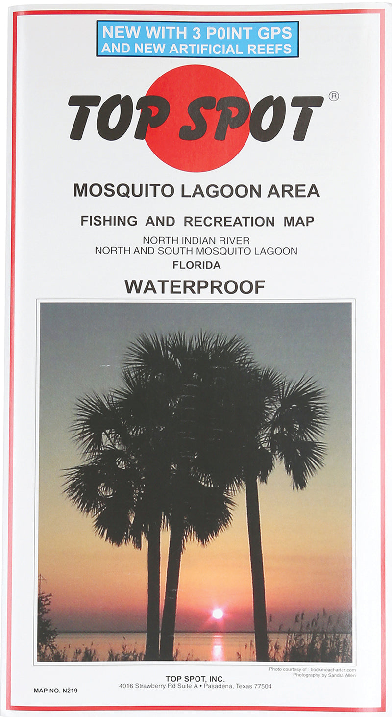 Top Spot Fishing Map Mosquito Lagoon