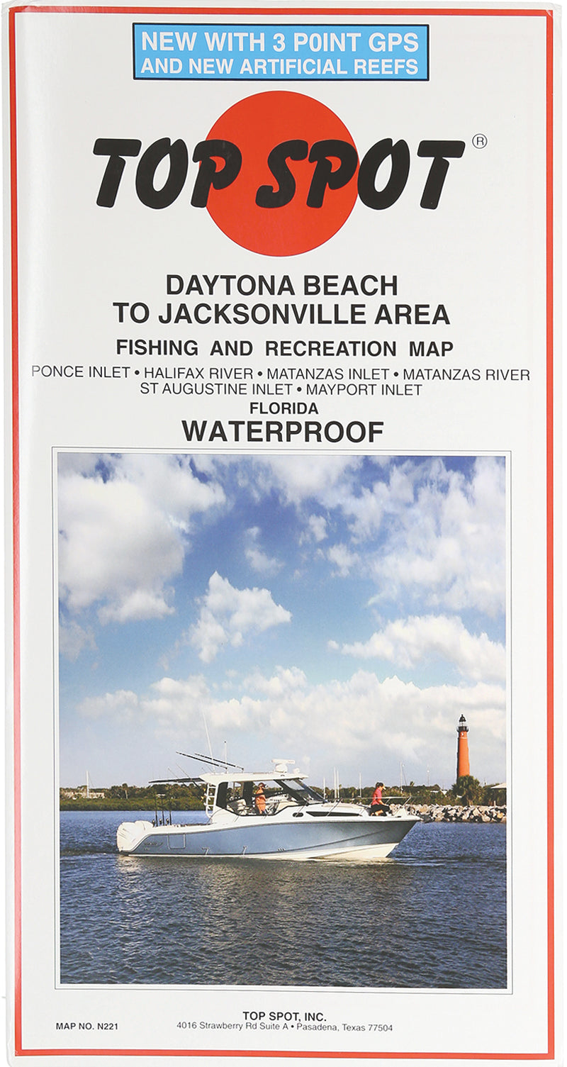 Top Spot Fishing Map Daytona Bch/Jacksonville