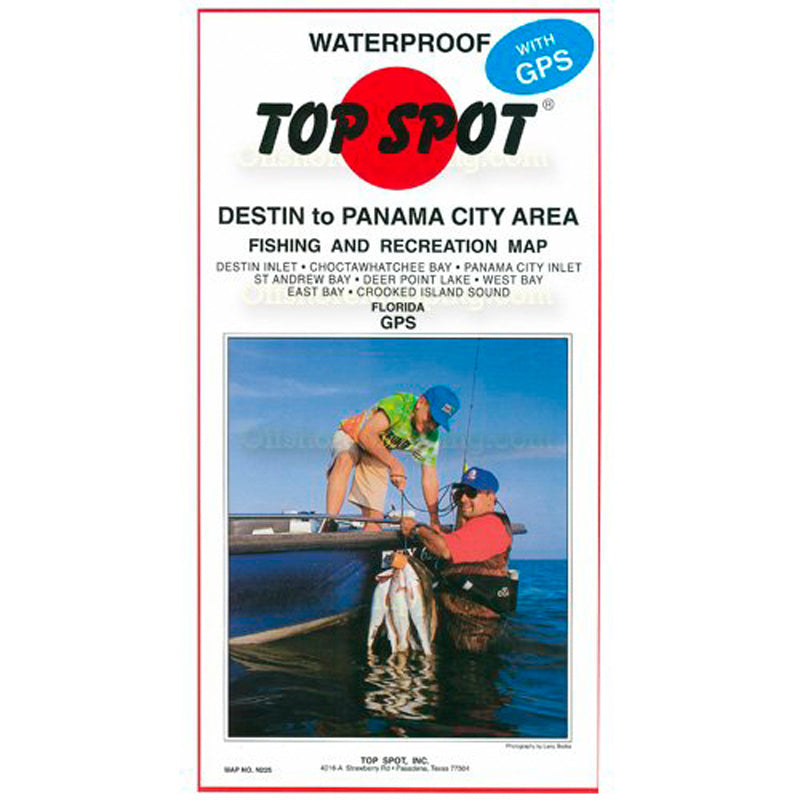 Top Spot Fishing Map Destin/Panama City