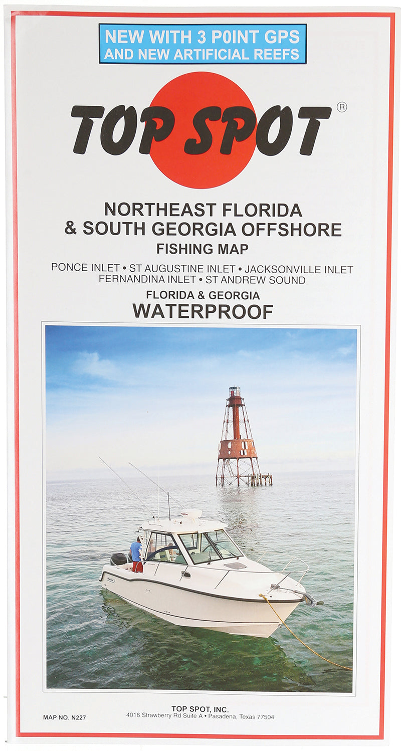 Top Spot Fishing Map Ne Florida/Se Georgia