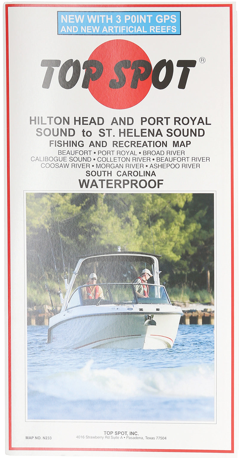 Top Spot Fishing Map Hilton Head/St Helen Snd