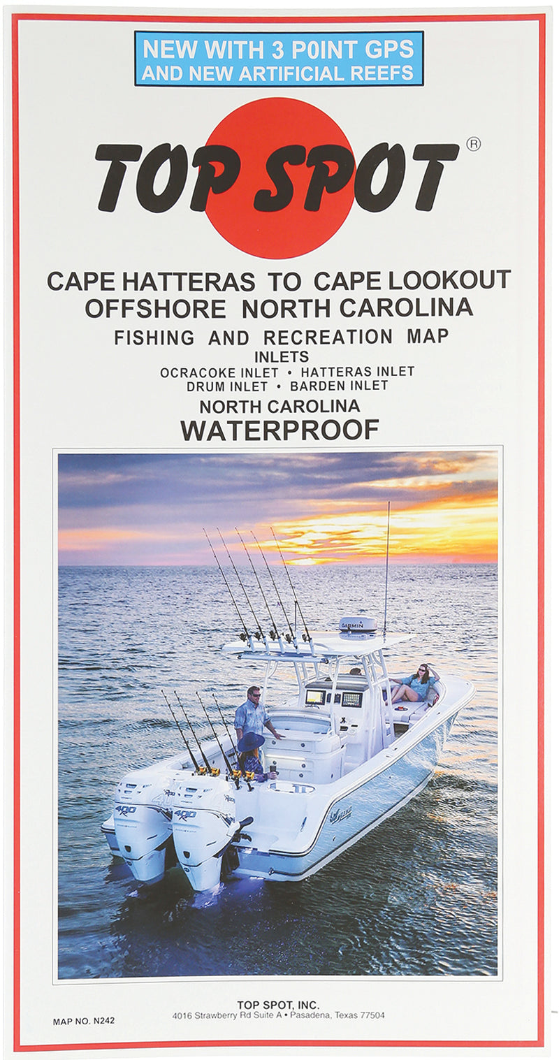 Top Spot Fishing Map Nc Offsh/Cp Hat/Cp Look