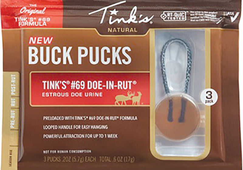Tinks Buck Pucks Scent Hangers #69 Doe Estrous 3Pk