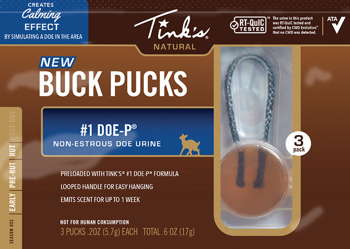 Tinks Buck Pucks Scent Hangers #1 Doe-P 3Pk