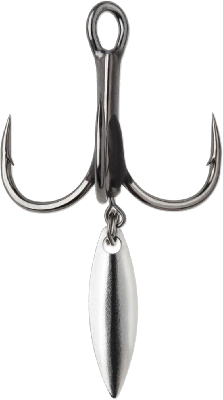 VMC Blade Hybrid Treble Hook Blk Nickel 1X Sz2 2Pk