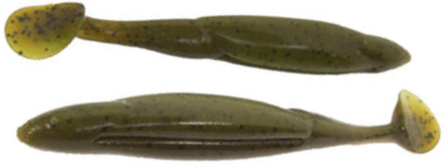 V&M Baits Thunder Shad 4.25In 8Pk Grn Pmp/Wtrml