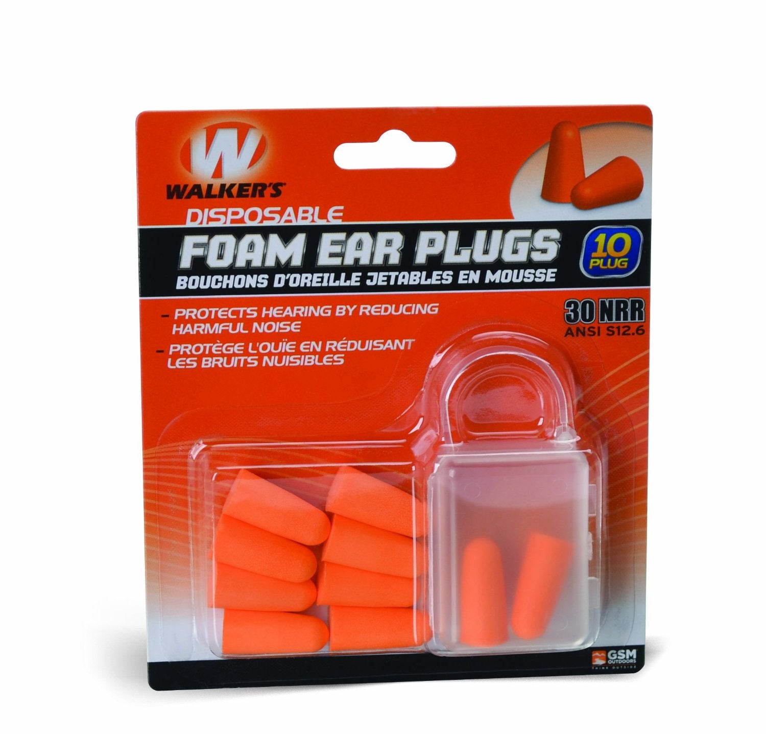 Walker Foam Ear Plugs 10Pk Blister Card