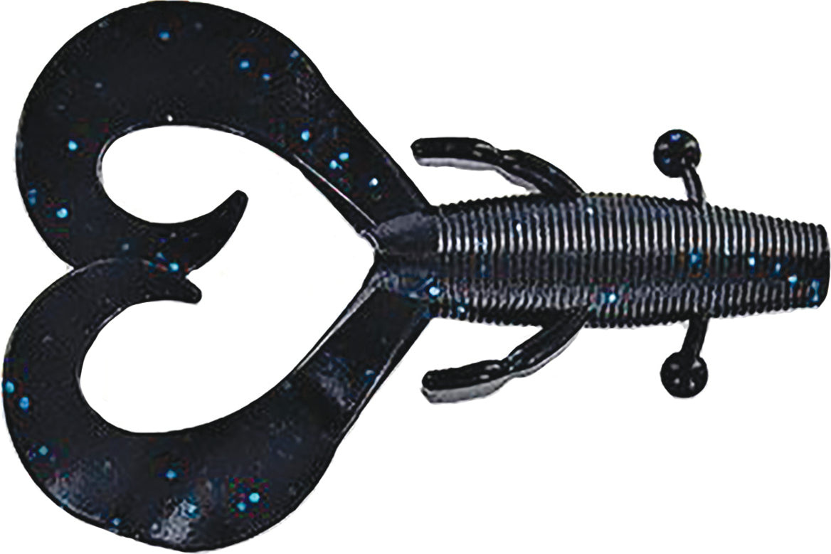 Yamamoto Cowboy Creature Bait 4In 7Bg Black/Blue Fl