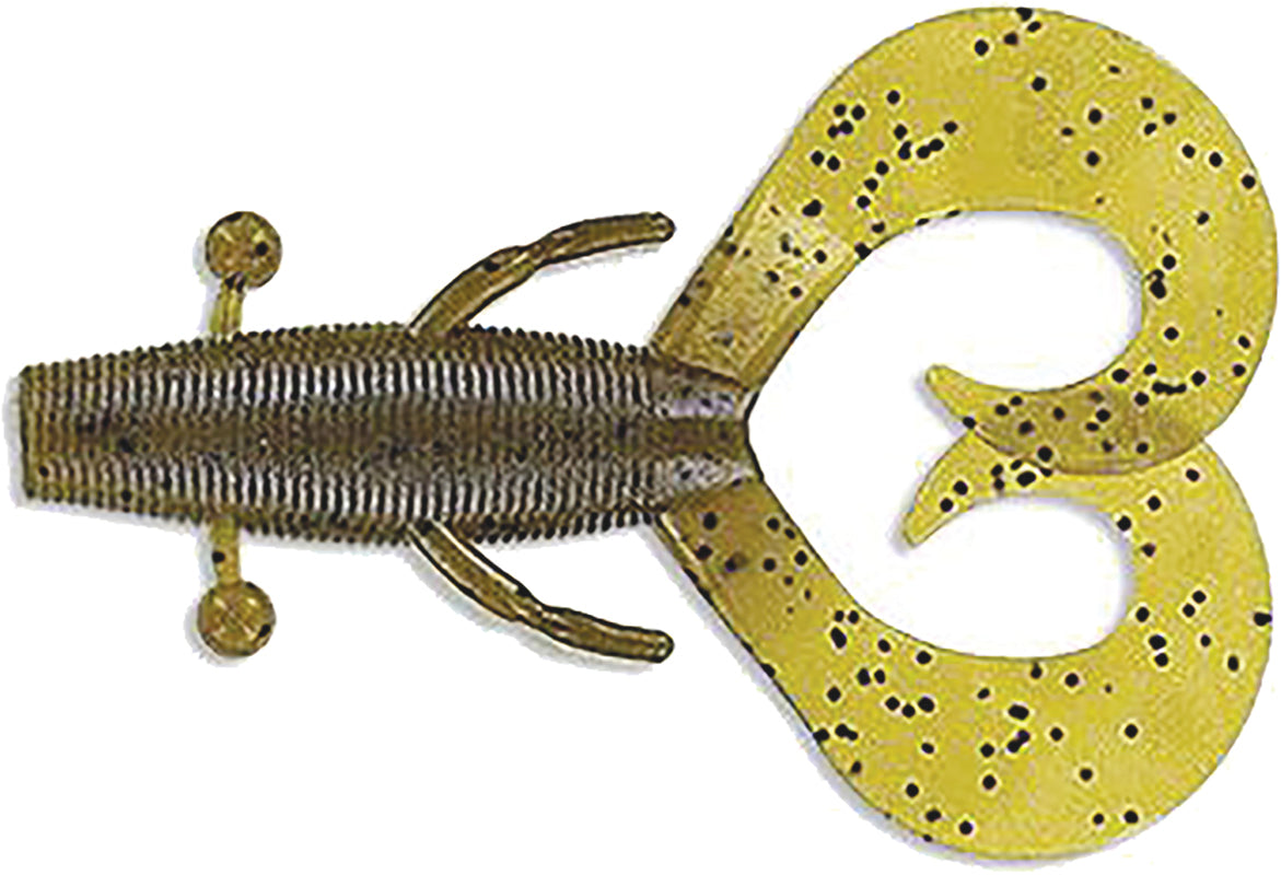 Yamamoto Cowboy Creature Bait 4In 7Bg Green Pmp/Blk