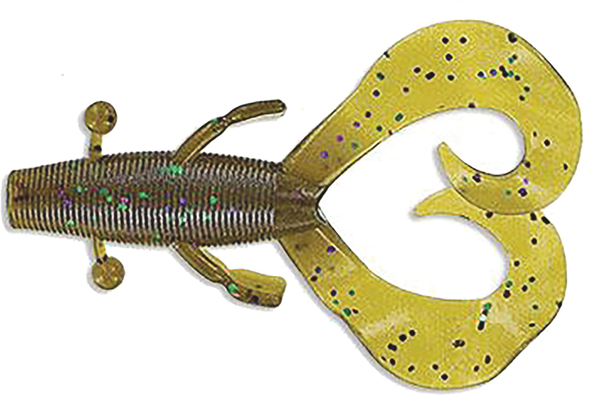 Yamamoto Cowboy Creature Bait 4In 7Bg Green Pmp/Grn