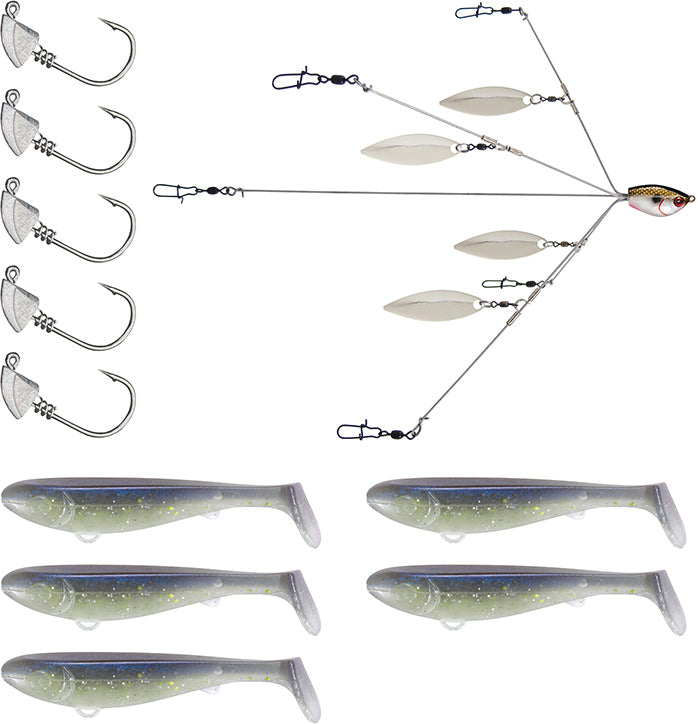 Yum Scottsboro Flash Mob Jr Rig 3.5In 5Pc Sexy Shad