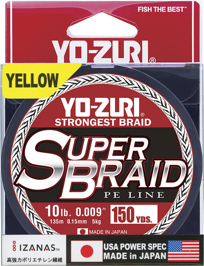 Yo-Zuri Superbraid Line Hi-Vis Yellow 10Lb 150Yd