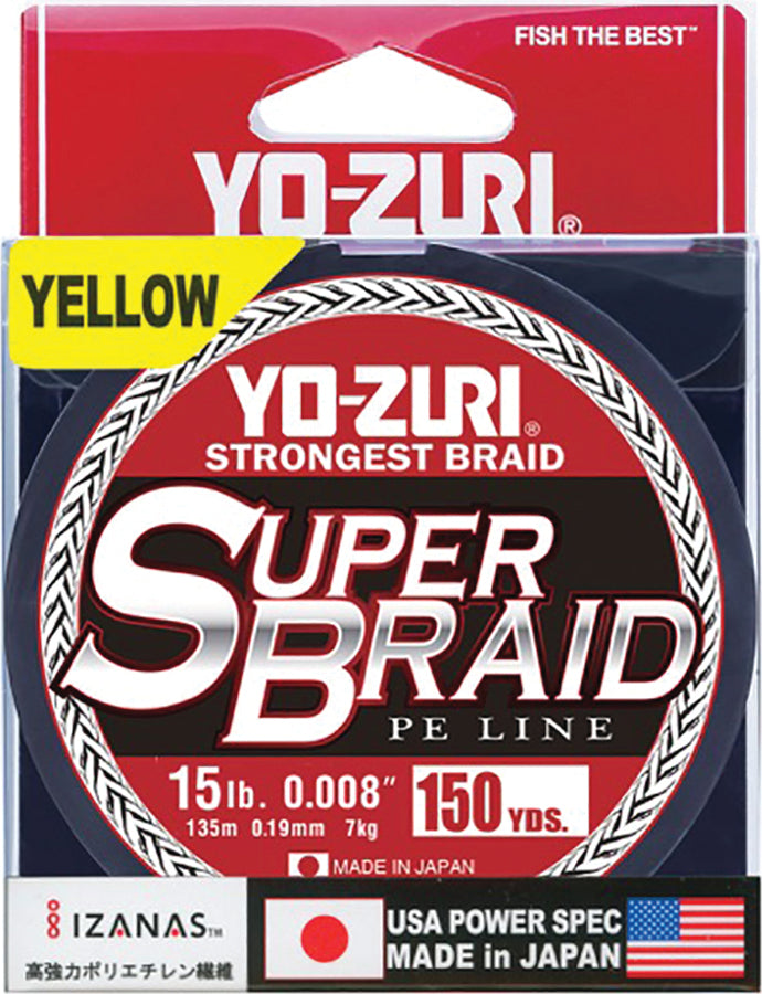 Yo-Zuri Superbraid Line Hi-Vis Yellow 15Lb 150Yd