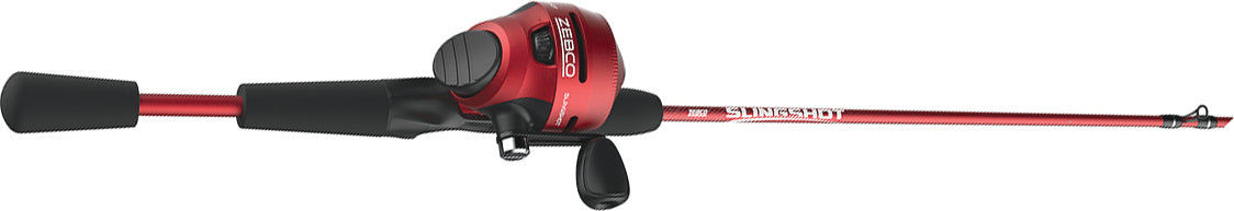 Zebco Slingshot 202 Combo Spincast 5Ft 6In Ml Red