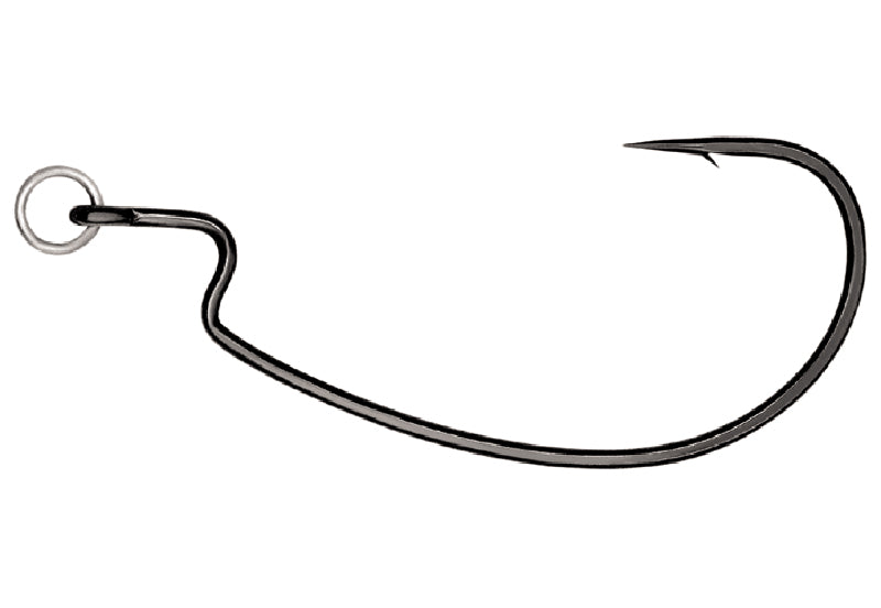 Owner Ringed Ap Soft Bait Hk Blk Chrome 4/0 4Pk