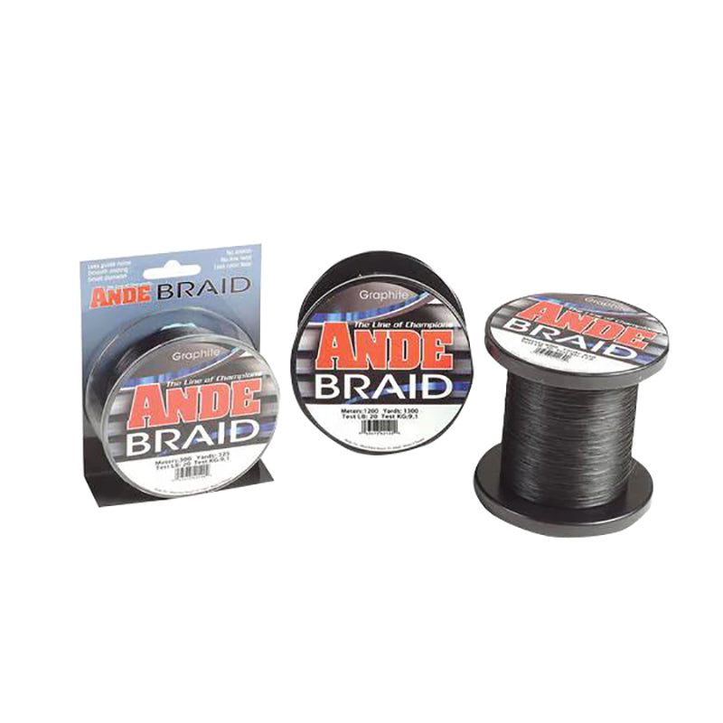 Ande Braid Graphite 40Ib 150 Meters