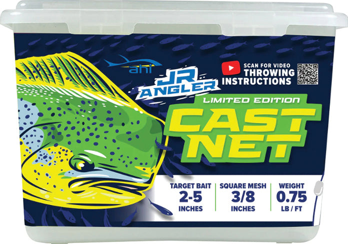 Ahi Jr Series Mono Cast Net 3Ft 3/8In Mul-Color Mesh