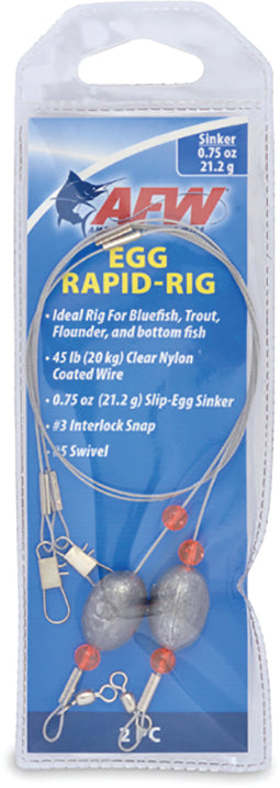 AFW Egg Ready Rig 18In 45# 3/4Oz 12Ring