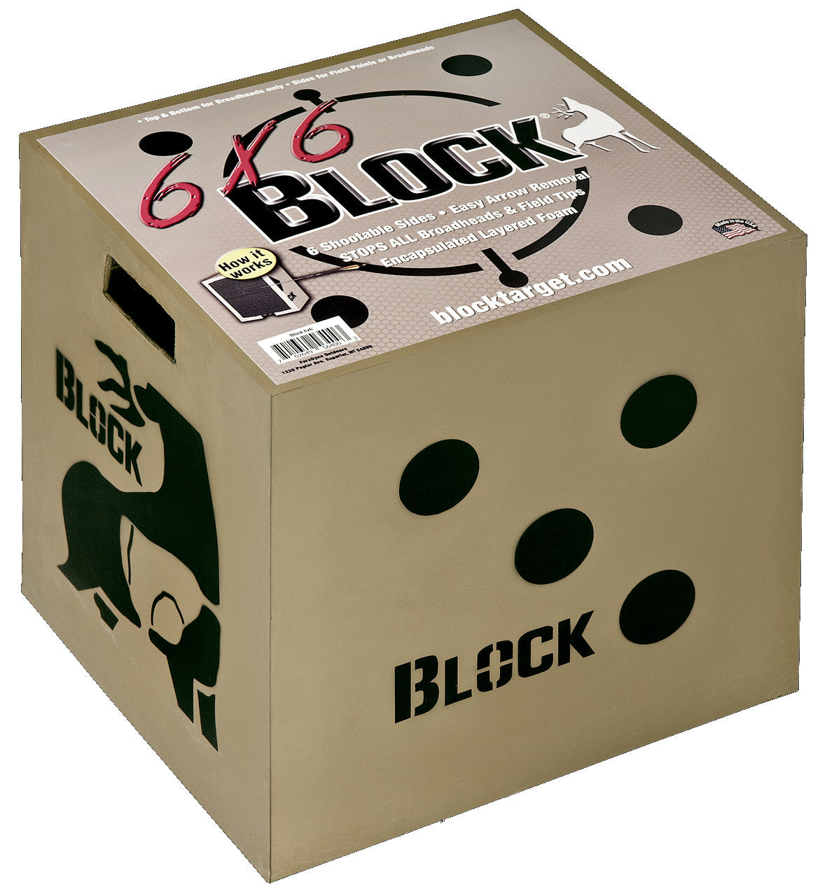 Block 6X6 Bow Target 18X16X18