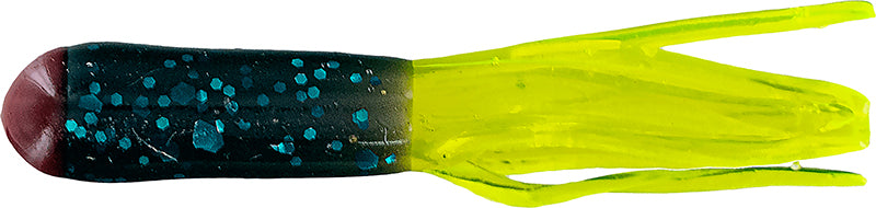 Big Bite Three Color Crappie Tube 1.5In 10Pk Red/Junebug/C