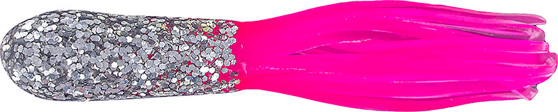 Big Bite Glitterhead Crappie Tube 1.5In 10Pk Silver/Pink