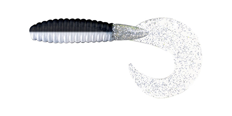 Big Bite Fat Grub 2In 10Pk Black-N-Silver