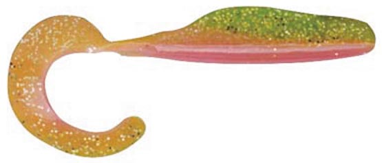 Bass Assassin Saltwater Curly Shad 4In 10Bg Elec Chicken