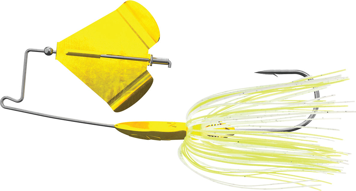 Buckeye Buzzerk Buzzbait 1/4Oz Wht & Chart W/Gold