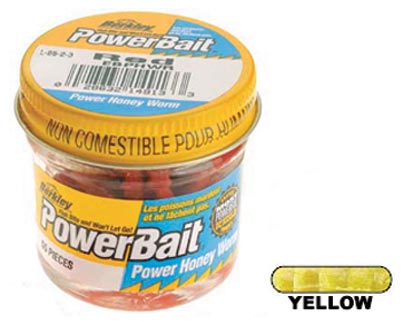 Berkley Power Honey Worm 1.2Oz Jar Yellow