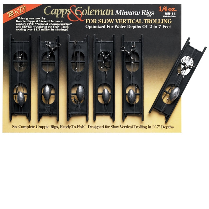 B&M Caps/Coleman Minnow Rig 1/2Oz W/E214 Hooks 6Pk