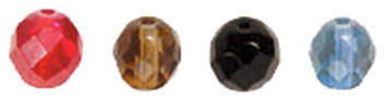 Bullet Weight Glass Beads 8Mm 10Pk Red