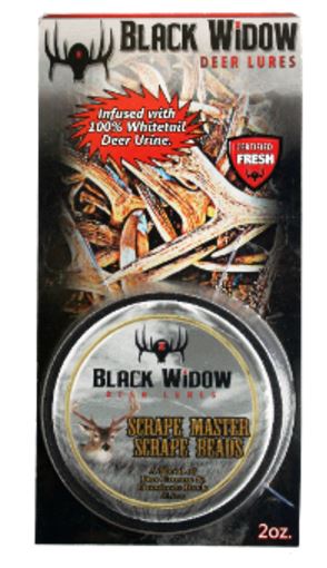Black Widow Scrape Master Scnt Beads  2Oz Doe Estrs/Buck Urine