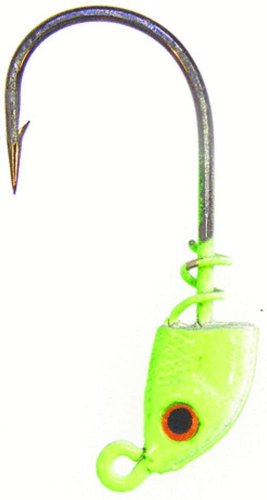 Bass Assassin Screwlock 2/0 Jighead 1/16Oz 3Pk Chart/Red Eye