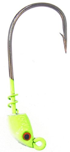 Bass Assassin Screwlock 5/0 Jighead 1/16Oz 3Pk Chart/Red Eye