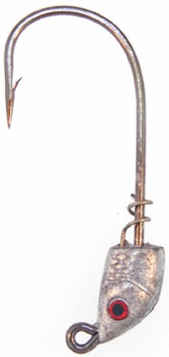 Bass Assassin Screwlock 5/0 Jighead 1/4Oz 3Pk Lead/Red Eye