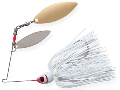 Booyah Double Willow Spinnrbait 3/8Oz Wl/Wl-Snow White