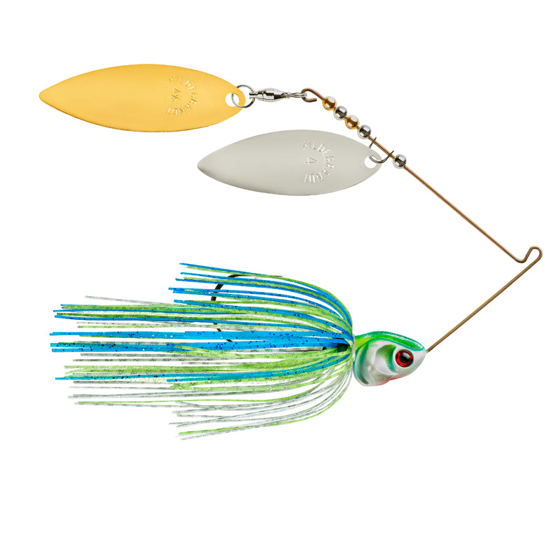 Booyah Covert Spinnerbait 1/2Oz G/N-Wl-Wht/Cht/Blu