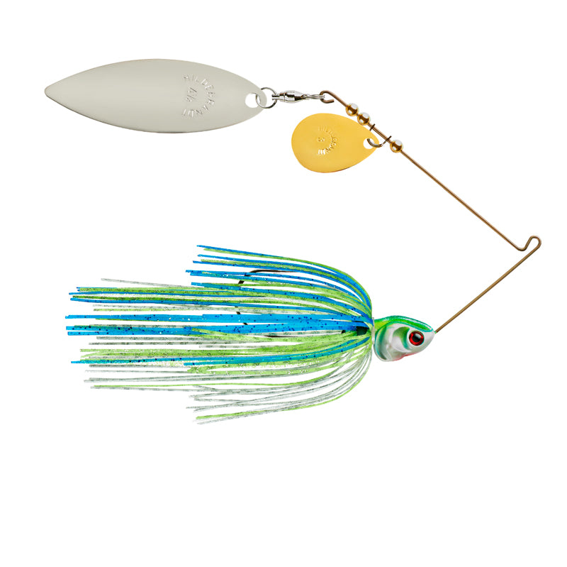 Booyah Covert Spinnerbait 3/8Oz G/N-Co-Wht/Cht/Blu