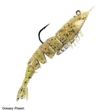 Z-Man Ez Shrimpz Rigged 3.5In 2Pk Greasy Prawn