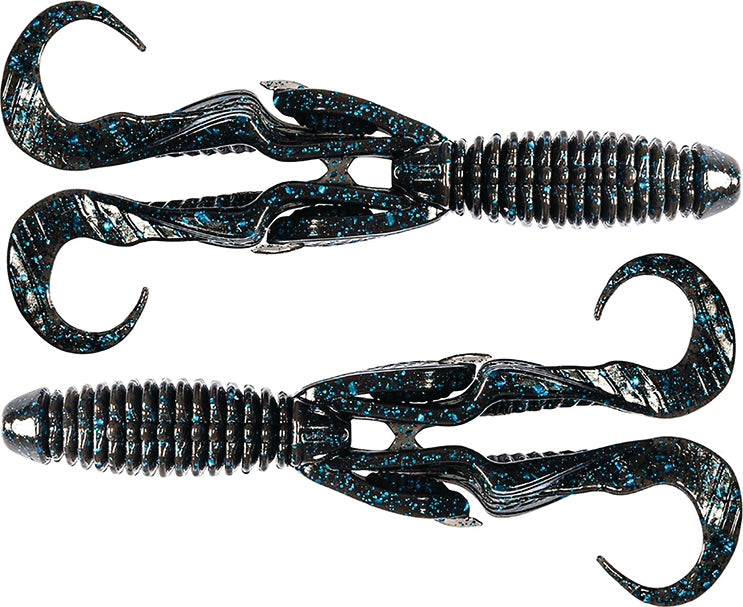 Z-Man Gremlin Creature Bait 4.5In 4Pk Black/Blue Flk